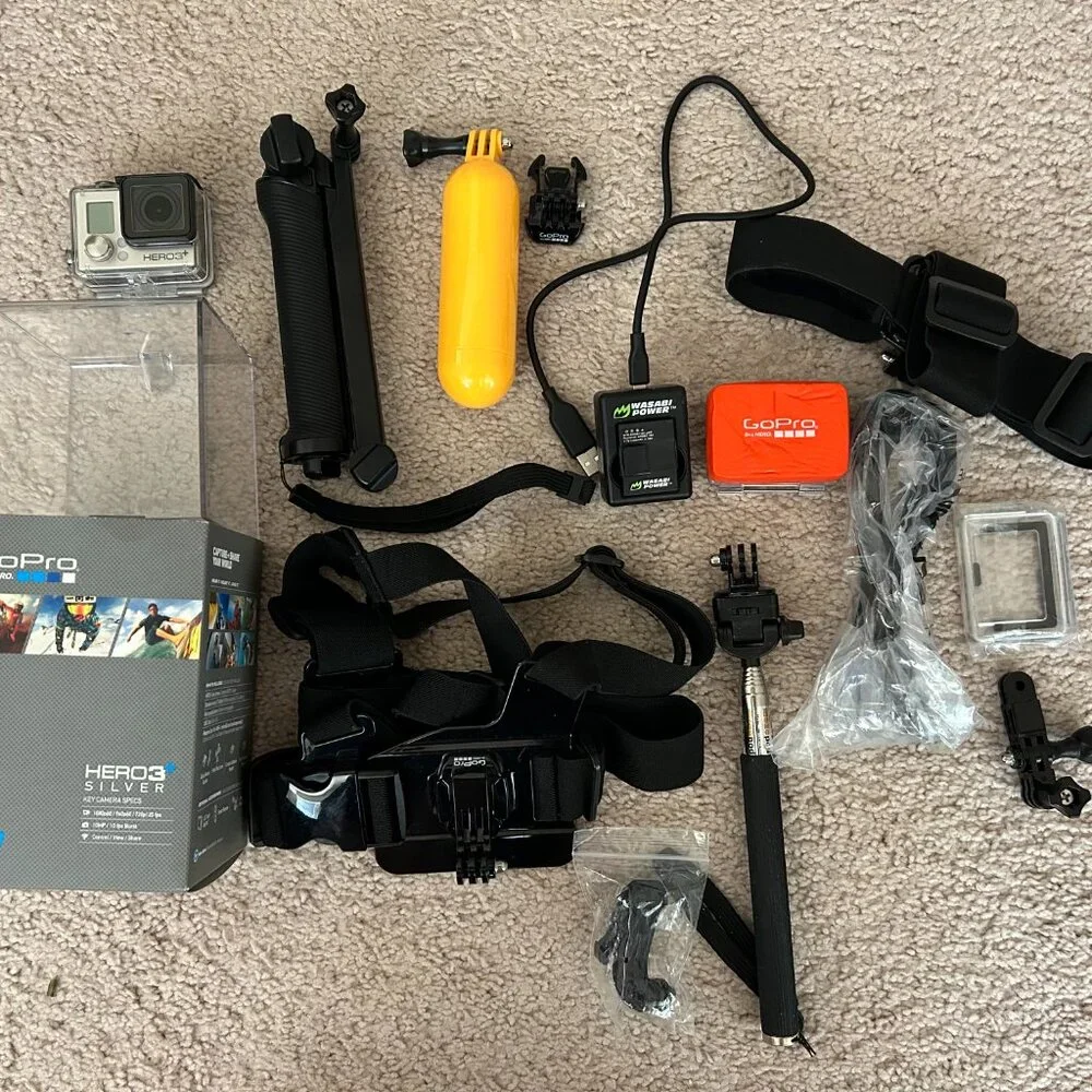 GoPro Hero3+ Silver Camera and Accessories